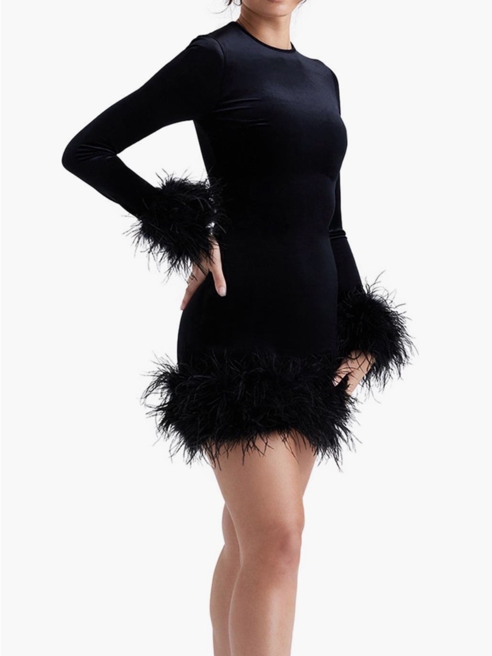 House of CB  Lavinia Feather dress